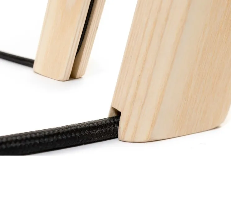 Lampadaire, Cloud, blanc, pied bois, Ø90cm, H159cm - Proplamp