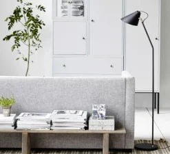 Lampadaire, Club, noir, L18cm, H130cm - House Doctor