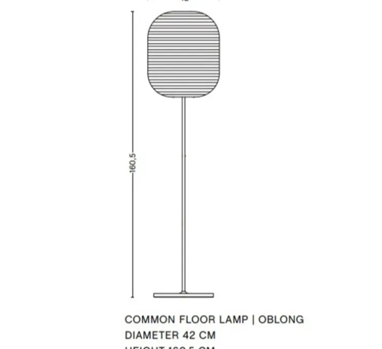 Lampadaire, Common Lamp base Oblong, blanc & noir, Ø42cm, H160,5cm - HAY