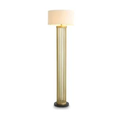 Lampadaire, Condo, laiton, marbre noir, L55cm, H188cm - Eichholtz