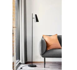 Lampadaire, Cono, noir, Ø23cm, H141,5cm - Woud