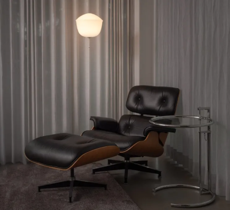 Lampadaire, Contour 225, blanc perle, LED, dim, 1800-3000K, Ø30cm, H151cm - A-N-D