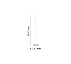 Lampadaire, Coordinates, argent, LED, 2700K, 3240lm, Ø38cm, H200cm - Flos