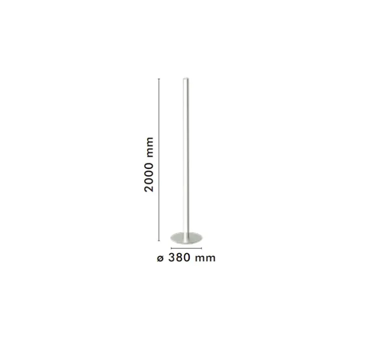 Lampadaire, Coordinates, argent, LED, 2700K, 3240lm, Ø38cm, H200cm - Flos