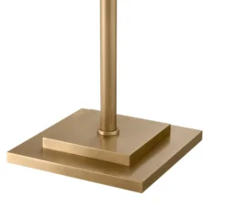 Lampadaire, Corbin, laiton brossé, abat-jour lin, L38cm, H158,5cm - Eichholtz