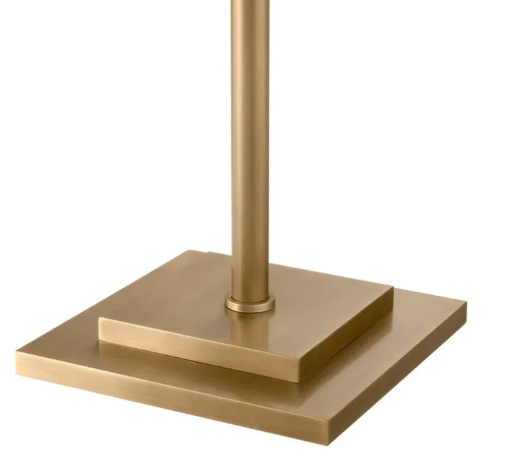 Lampadaire, Corbin, laiton brossé, abat-jour lin, L38cm, H158,5cm - Eichholtz