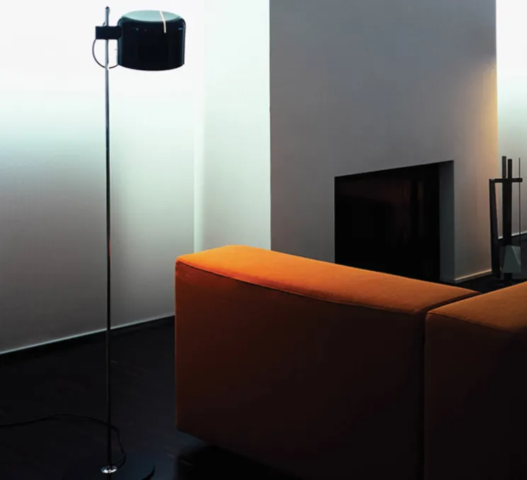 Lampadaire, Coupé, noir, H140cm - Oluce