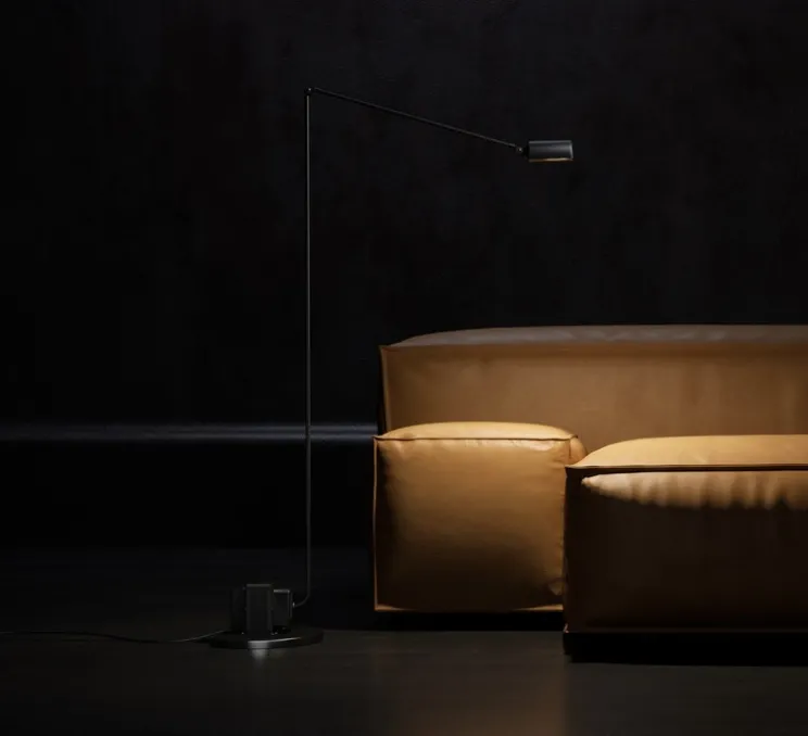 Lampadaire, Daphine Terra Led, Noir soft touch, LED, 2700K, 622 lm, L21cm, H136cm - Lumina