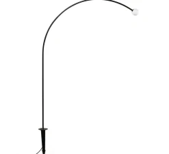 Lampadaire d'extérieur à piquer, Cuca 1193, noir et blanc, IP65, LED, 2700K, 154 lm, L8cm, H119,3cm - Faro