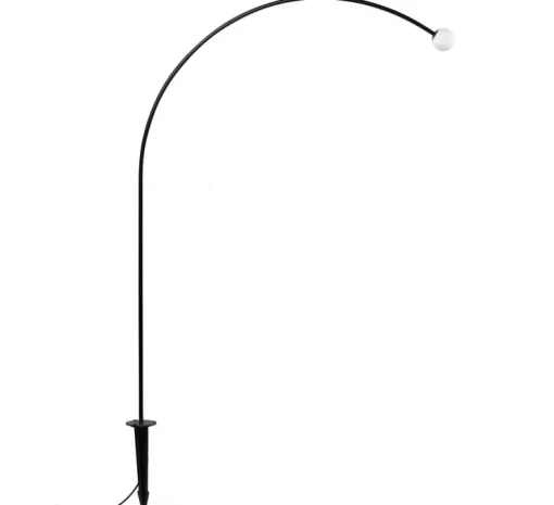 Lampadaire d'extérieur à piquer, Cuca 1193, noir et blanc, IP65, LED, 2700K, 154 lm, L8cm, H119,3cm - Faro