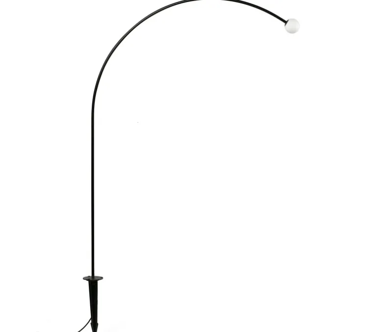 Lampadaire d'extérieur à piquer, Cuca 1193, noir et blanc, IP65, LED, 2700K, 154 lm, L8cm, H119,3cm - Faro