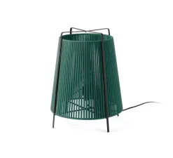 Lampadaire d'extérieur, Akane, vert et noir mat, IP44, Ø46cm, H59cm - Faro