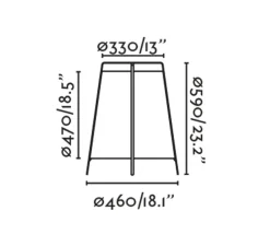 Lampadaire d'extérieur, Akane, vert et noir mat, IP44, Ø46cm, H59cm - Faro
