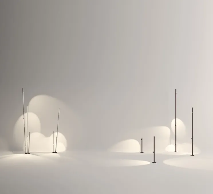 Lampadaire d'extérieur, Bamboo 4812, blanc, IP66,LED, 2700K, 420lm, Ø40cm, H270cm - Vibia