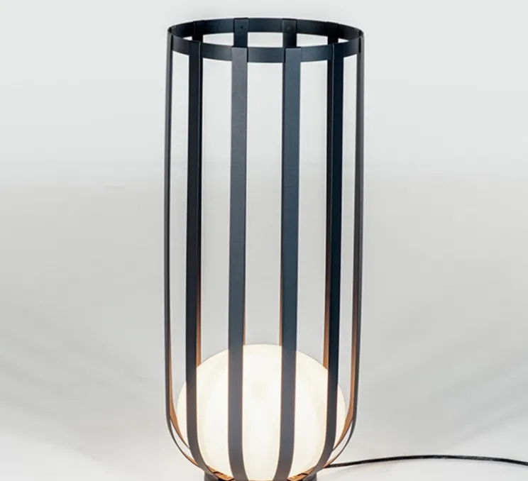 Lampadaire d'extérieur, Bols P-4027X, noir anthracite, IP65, LED, dim, 2700K, 870 lm, Ø39cm, H94,5cm - Estiluz