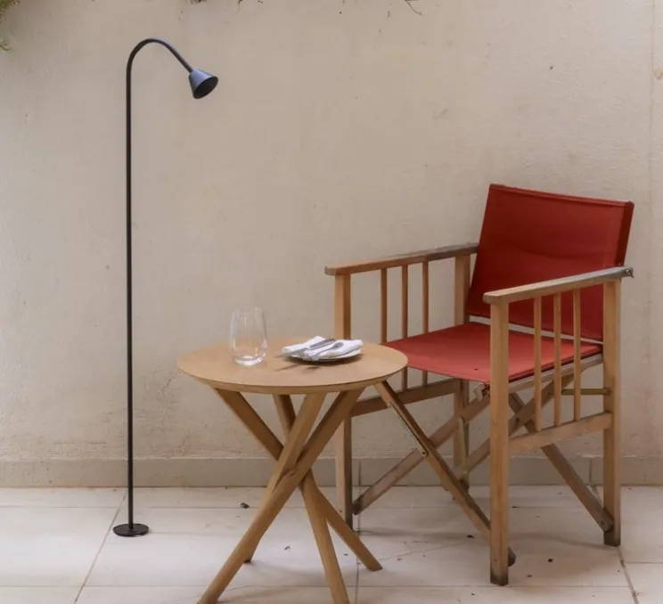 Lampadaire d'extérieur, borne, Lily 1190, noir, IP65, LED, 2700K, 154 lm, Ø8,5cm, H119cm - Faro