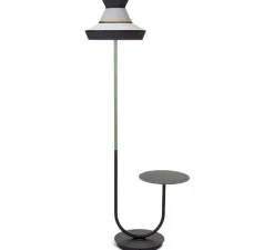 Lampadaire d'extérieur, Calypso FL Outdoor GUADALOUPE, sel et poivre, IP65,Ø40cm, H186,5cm - Contardi