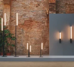 Lampadaire d'extérieur, Class, 2805, noir mat, IP65, LED, dim, Push, 2700K, 990 lm, L22cm, H78,5cm - Vibia