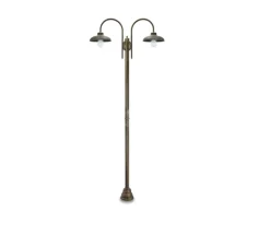 Lampadaire d'extérieur et candélabre, Samoa 1772, Laiton vieilli, IP44, Ø32cm, H270cm - Moretti Luce
