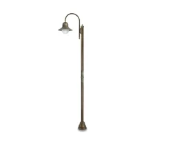 Lampadaire d'extérieur et candélabre, Campanula 1791, Laiton vieilli, IP44, Ø28,5cm, H270cm - Moretti Luce