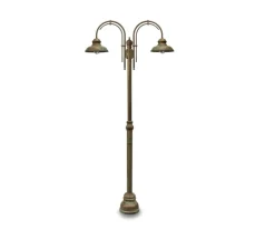 Lampadaire d'extérieur et candélabre, Mill 1722, Laiton vieilli, IP44, Ø32,5cm, H280cm - Moretti Luce