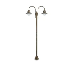 Lampadaire d'extérieur et candélabre, Campanula 1792, Laiton vieilli, IP44, Ø28,5cm, H270cm - Moretti Luce