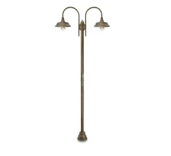 Lampadaire d'extérieur et Candélabre, Atelier 3139, Laiton vieilli, IP44, Ø32cm, H270cm - Moretti Luce