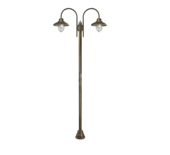 Lampadaire d'extérieur et candélabre, Patio Cage 3316, Laiton vieilli, IP44, Ø30cm, H270cm - Moretti Luce