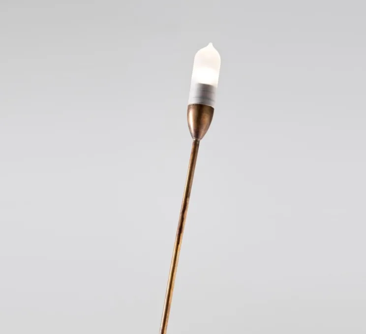 Lampadaire d'extérieur, mini mini, laiton bruni clair, H100cm, IP55 - LED, 2700K, 85lm - Zava