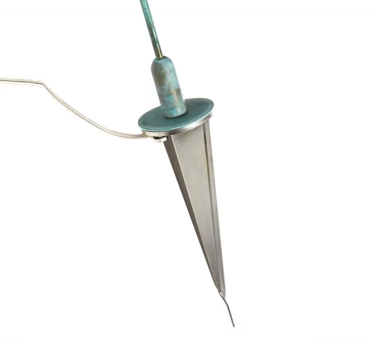 Lampadaire d'extérieur, mini mini, cuivre, vert de gris, H100cm, L2,4, IP55 - LED G4, 2700K, 85lm - Zava