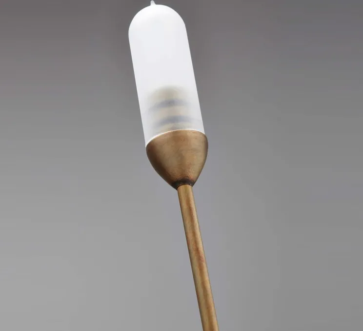 Lampadaire d'extérieur, mini mini, laiton bruni clair, H200cm, L24cm IP55 - LED, 2700K, 85lm - Zava