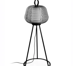 Lampadaire d'extérieur, Nara, noir, IP65, Ø56cm, H120cm - Faro
