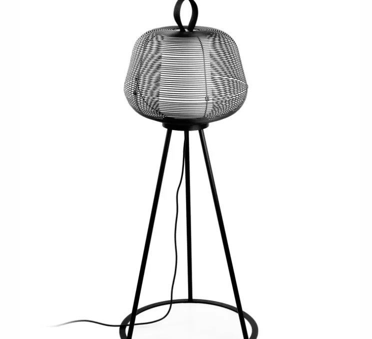 Lampadaire d'extérieur, Nara, noir, IP65, Ø56cm, H120cm - Faro