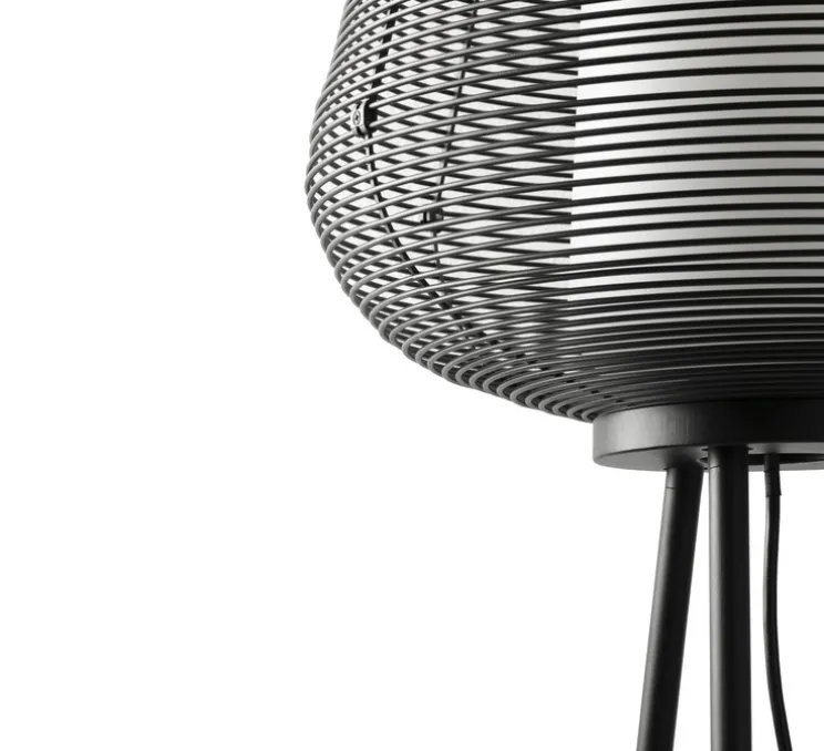 Lampadaire d'extérieur, Nara, noir, IP65, Ø56cm, H120cm - Faro
