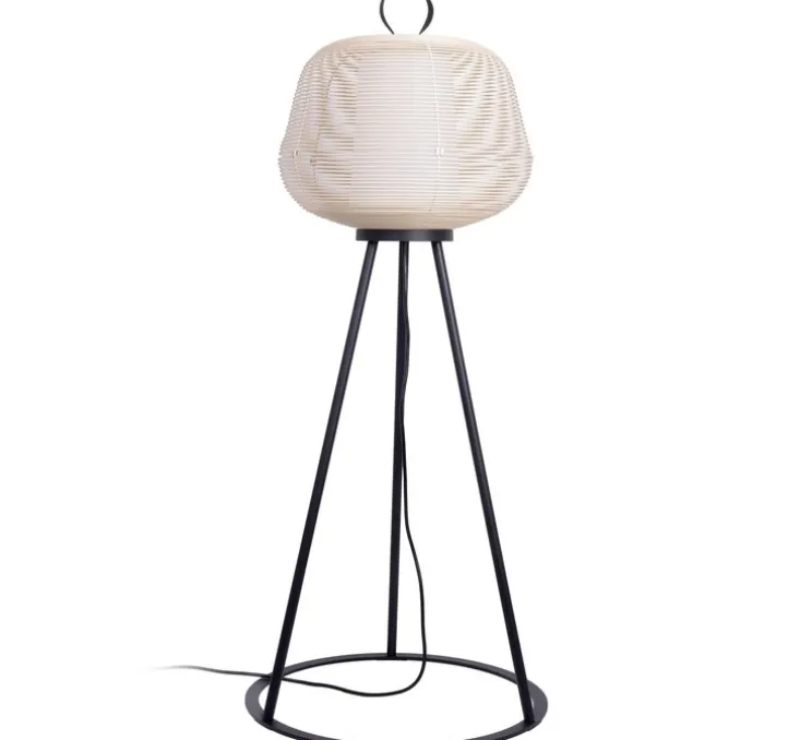 Lampadaire d'extérieur, Nara, beige, IP65, Ø56cm, H120cm - Faro
