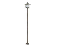 Lampadaire d'extérieur, Onda 2076, Laiton vieilli, IP43, Ø26cm, H180cm - Moretti Luce