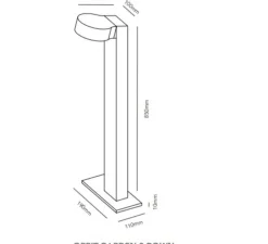 Lampadaire d'extérieur, Orbit garden 2 , noir, LED, 3000K, 360 lm, L19cm, H85cm - Light Point