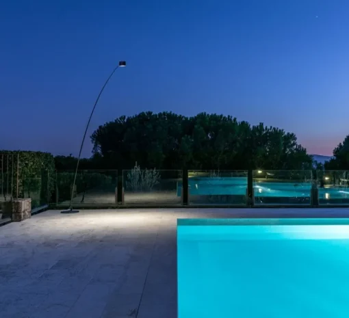Lampadaire d'extérieur, Sampei 440 outdoor, noir mat, IP65, LED, 3000K, 639lm, L230cm, H366cm - Davide Groppi
