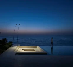 Lampadaire d'extérieur, Sampei 440 outdoor, noir mat, IP65, LED, 3000K, 639lm, L230cm, H366cm - Davide Groppi