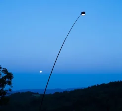 Lampadaire d'extérieur, Sampei 440 outdoor, noir mat, IP65, LED, 3000K, 639lm, L230cm, H366cm - Davide Groppi