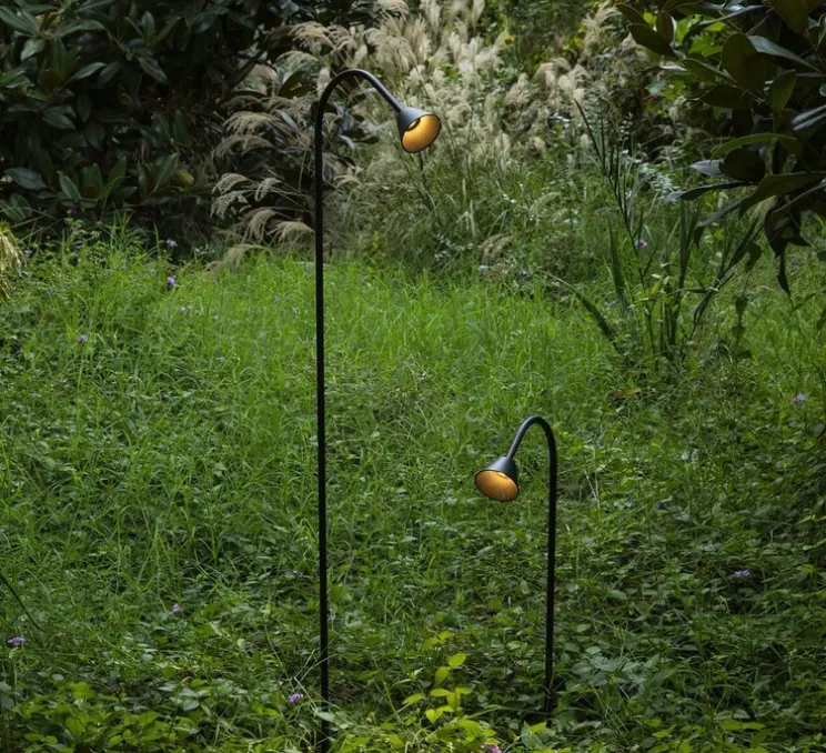 Lampadaire d'extérieur sur piquet, borne, Lily 650, noir, IP65, LED, 2700K, 154 lm, Ø8,5cm, H65cm - Faro