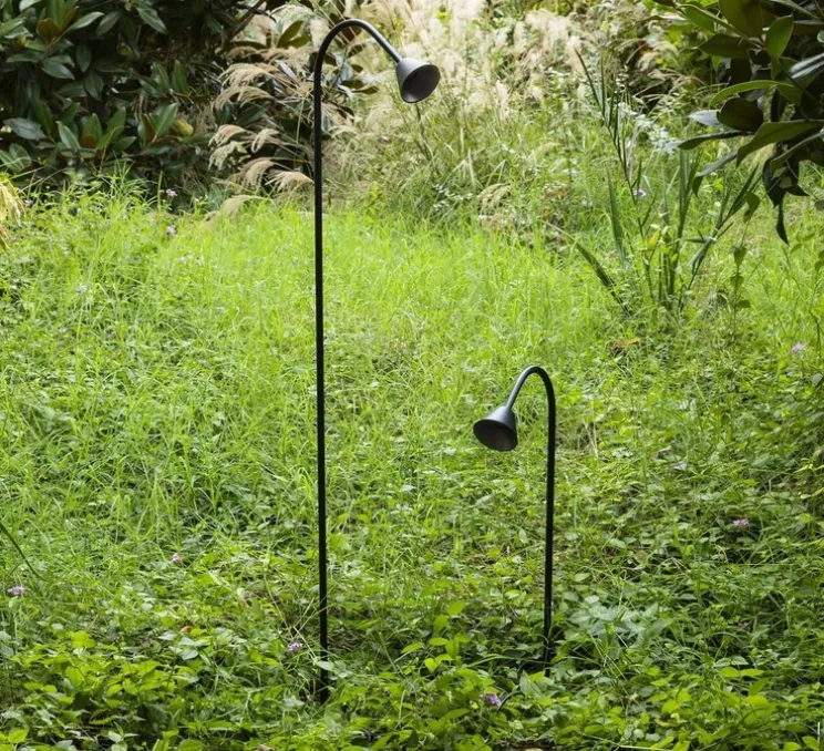 Lampadaire d'extérieur sur piquet, borne, Lily 650, noir, IP65, LED, 2700K, 154 lm, Ø8,5cm, H65cm - Faro