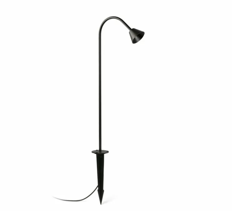 Lampadaire d'extérieur sur piquet, borne, Lily 650, noir, IP65, LED, 2700K, 154 lm, Ø8,5cm, H65cm - Faro