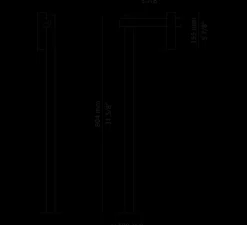 Lampadaire d'extérieur, Tik p-4099X, gris, IP65, LED, 3000K, 763 lm, L25,2cm, H81,4cm - Estiluz