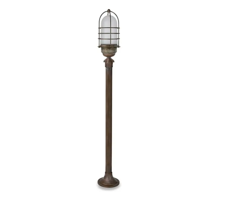 Lampadaire d'extérieur, Torcia 1860, cuivre, IP44, Ø13cm, H115cm - Moretti Luce