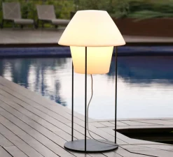 Lampadaire d'extérieur, Versus, blanc, H124cm, IP44 - FARO