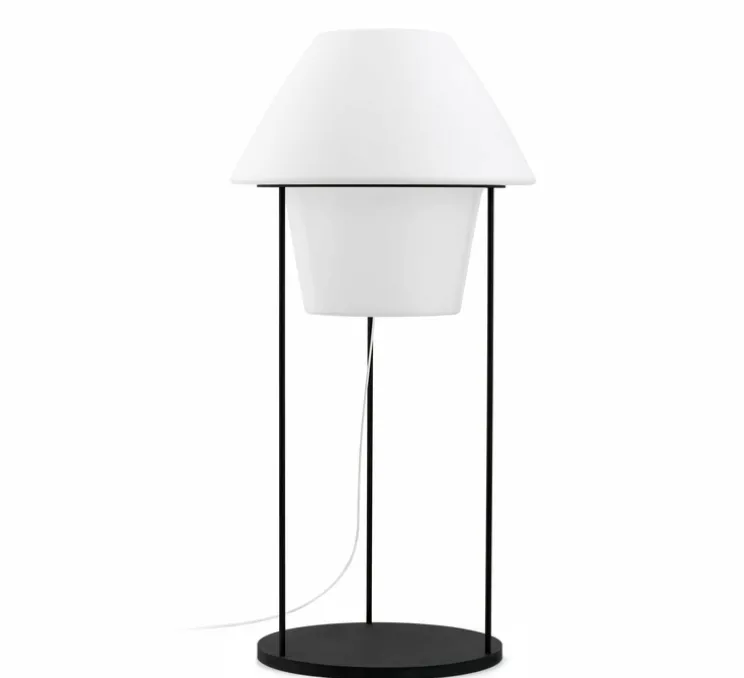 Lampadaire d'extérieur, Versus, blanc, H124cm, IP44 - FARO