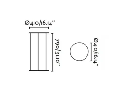 Lampadaire d'extérieur, Versus, blanc, H124cm, IP44 - FARO