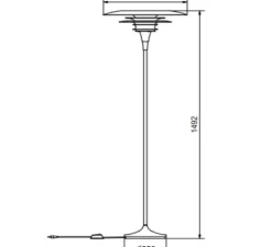 Lampadaire, Diablo, blanc et rose gold, Ø50cm, H149,3cm - Belid
