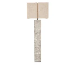 Lampadaire, Division, céramique raku, blanc craquelé, L60cm, H165cm - Eichholtz